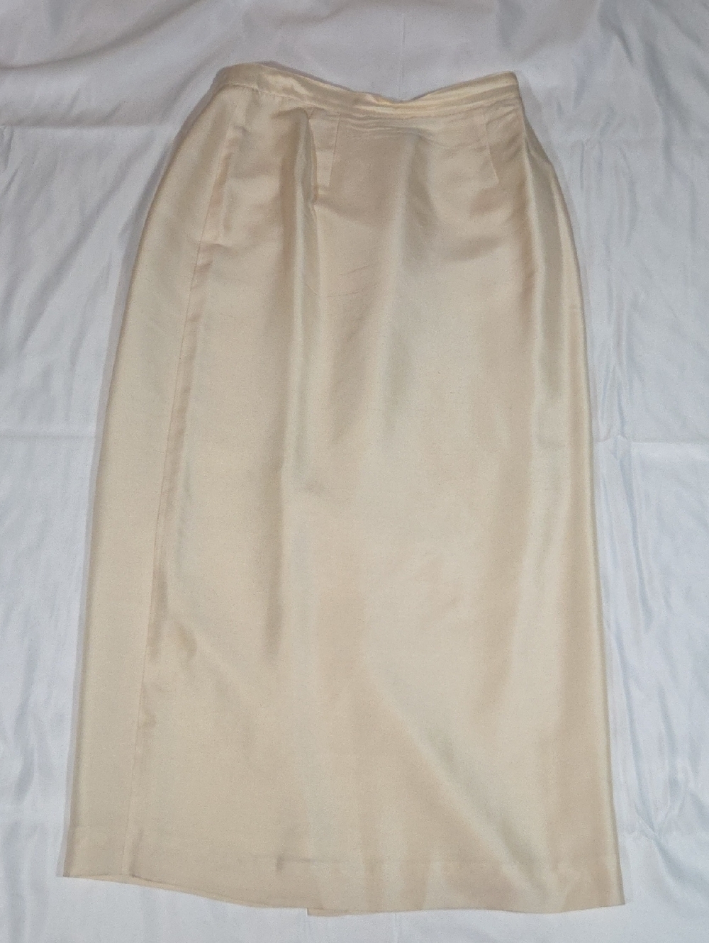 Valerie Stevens Silk Cream Long Skirt Size 12